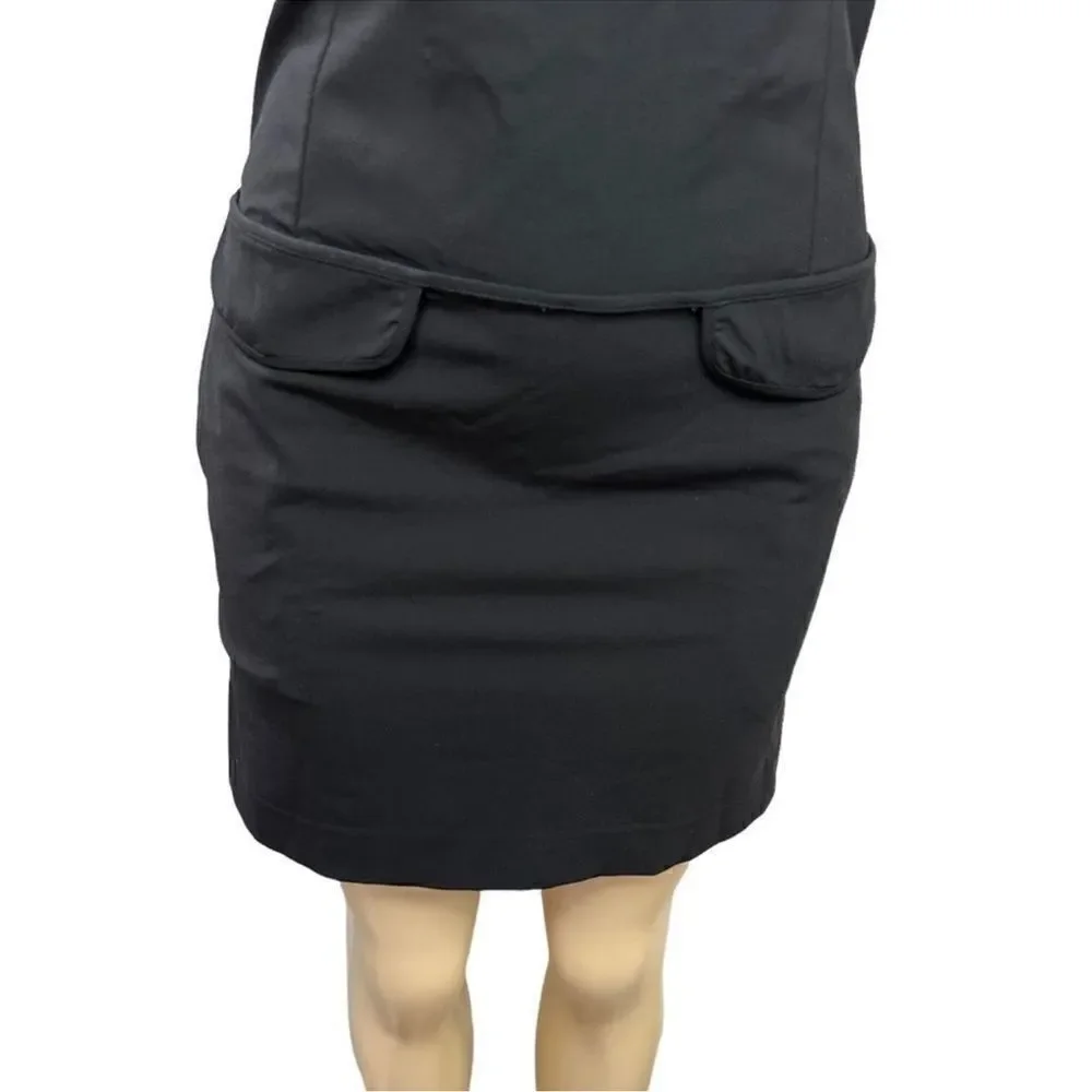 Theory Zeldia stretch Wool black sleeveless Shift Dress size 2